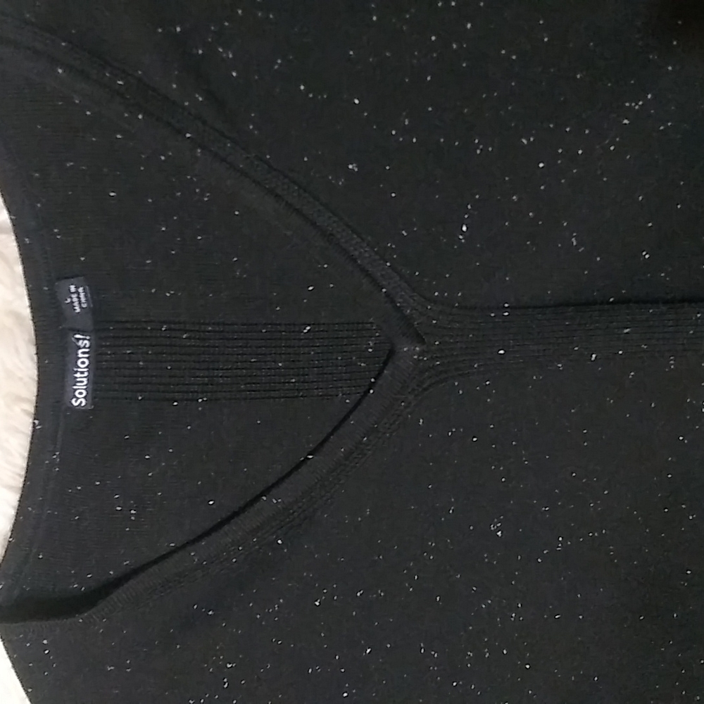 Solutions speckled long sweater sz L